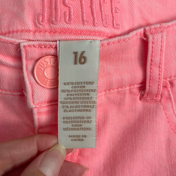 JUSTICE PINK SHORTS- Size 16 - Picture 4 of 9